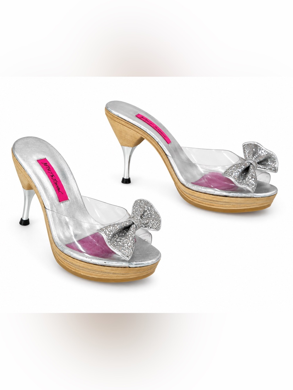 betsey johnson rhinestone bow heels 🎀
